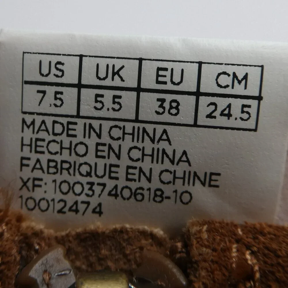 Toms Evie Brown Suede Heeled Ankle Boots Womens 7.5‎